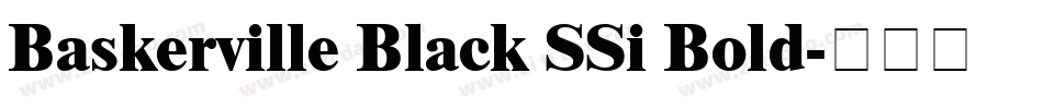 Baskerville Black SSi Bold字体转换